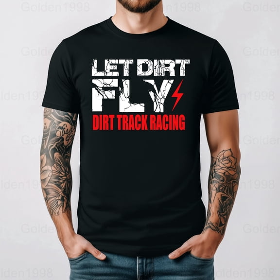 Dirt Track Racing Sprint Car Rally Dirt Bike Racing Gear T Shirt Graphic Tee,for men & women up to 5XL