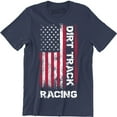 thumbnail image 1 of Dirt Track Racing Stand Up For American Flag Men's Gift T-Shirt, 1 of 4