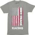thumbnail image 1 of Dirt Track Racing Stand Up For American Flag Men's Gift T-Shirt, 1 of 4