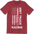 thumbnail image 1 of Dirt Track Racing Stand Up For American Flag Men's Gift T-Shirt, 1 of 4