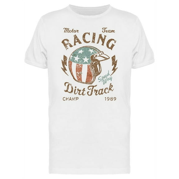 Dirt Track Racing  T-Shirt Men -Image by Shutterstock, Male Large
