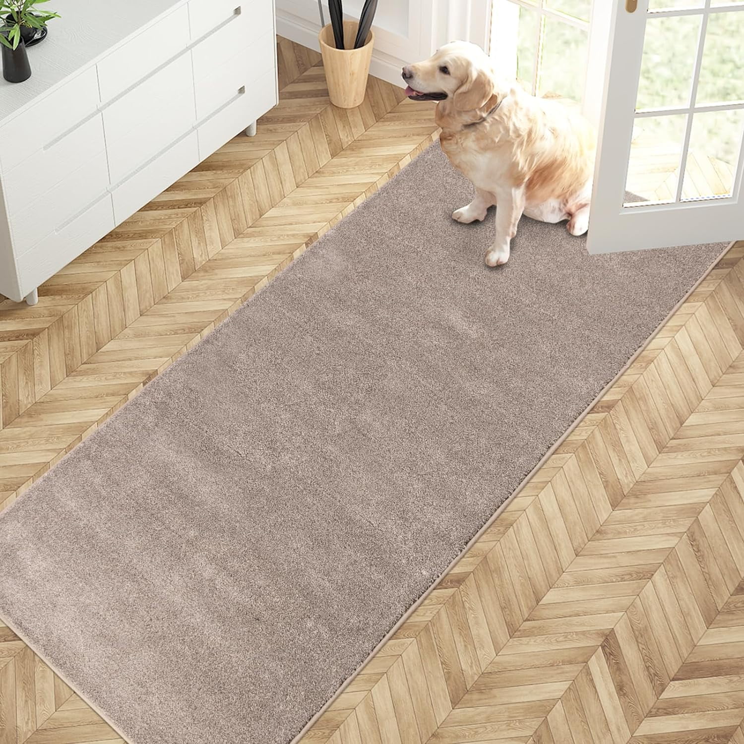 Dirt Trapper Door Mat 16 x 24 Inches, NonSlip Machine Washable Entry