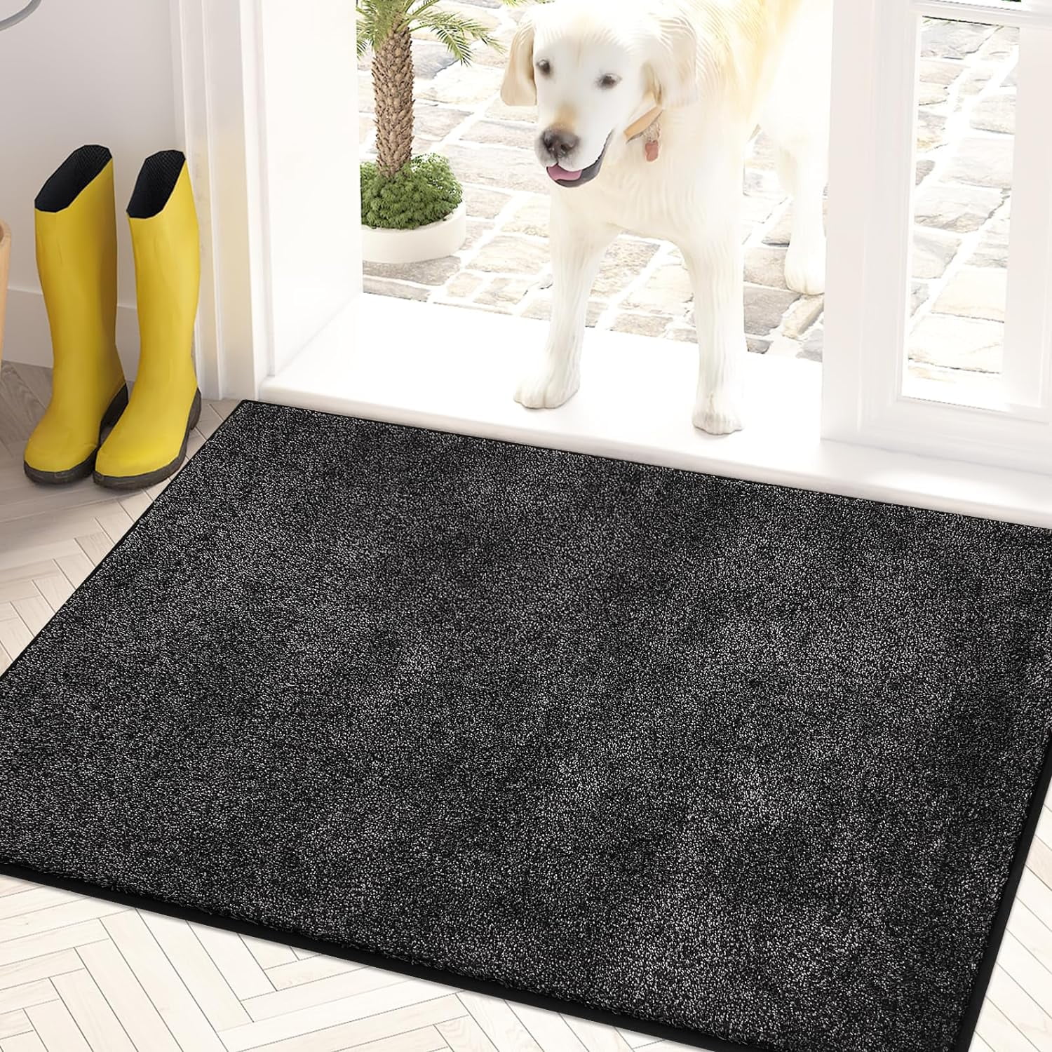 Dirt Trapper Door Mat 18 x 30 Inches, NonSlip Machine Washable Entry