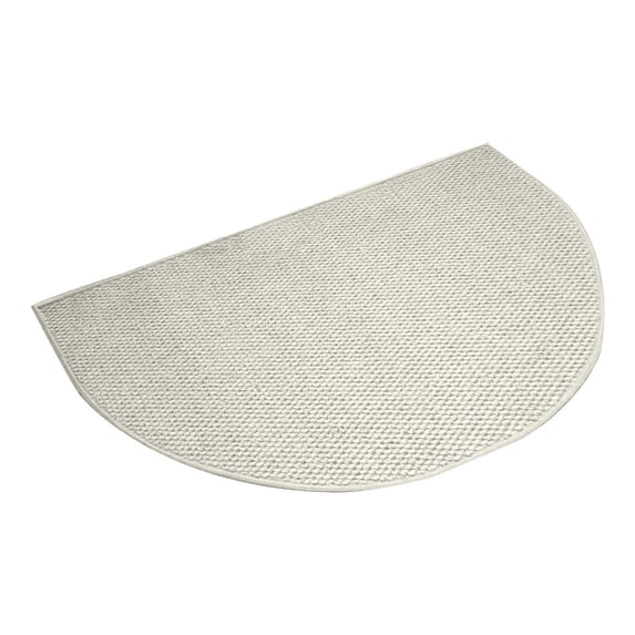 Dirt Trapper Door Mat Half Circle Non Slip Washable Doormats Entrance Rugs Absorbent Welcome Low Profile Floor Mats for Front Back Door and Entryway Beige