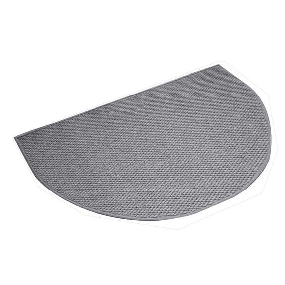 Dirt Trapper Door Mat Half Circle Non Slip Washable Doormats Entrance Rugs Absorbent Welcome Low Profile Floor Mats for Front Back Door and Entryway Gray