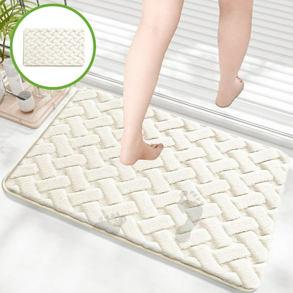 Dirt Trapper Door Mat, Memories Foam Bath Mat, Shoe Scraper Dog Doormat, Non-Slip Machine Washable Entry Rug, Water Absorbent Machine Washable Bath Rugs, 40x60cm