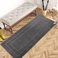 thumbnail image 1 of Dirt Trapping Door Mat 24" x 59", Non-Slip/Skid Machine Washable Entryway Rug, Dog Doormat, Super Absorbent Welcome Mat for Muddy Wet Shoes and Paws, Grey, 1 of 7