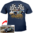 thumbnail image 1 of Dirt racing Personalized T-shirt, Dirt track racing custom photo. t-shirt,father's day Xmas gift for Dirt track racers Print on the back (Dir4v2), 1 of 5