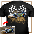 thumbnail image 1 of Dirt racing Personalized T-shirt, Dirt track racing custom photo. t-shirt,father's day Xmas gift for Dirt track racers Print on the back (Dir4v2), 1 of 5