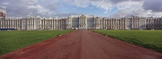 Dirt road leading to a palace Catherine Palace Pushkin St Petersburg Russia Canvas Art - Panoramic Images (36 x 13)