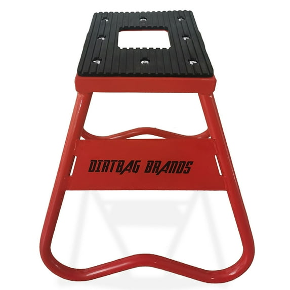 Dirtbag Brands Motorcycle Motocross Dirtbike Floor Mount Jack Stand, Red