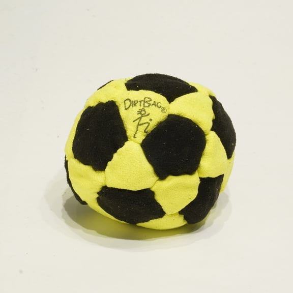 Dirtbag Footbag 32 Panel (Hacky Sack) Neon Yellow and Black