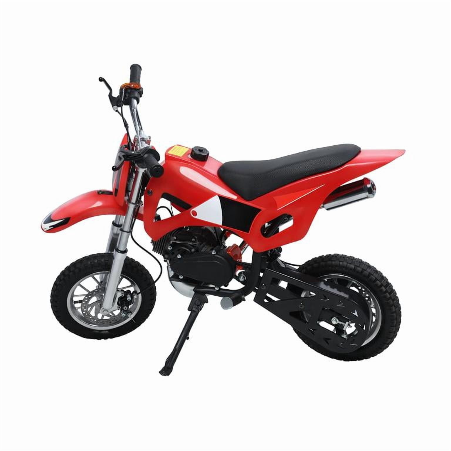 Dirtbike 49cc Gas, Motocross Bike 40km/h 2-Stroke Chain Drive Pull Start 100kg Load Blue