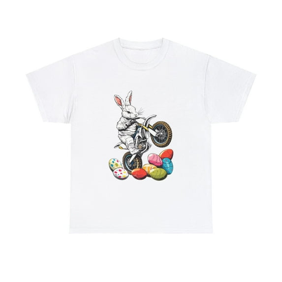 Dirtbike Bunny Shirt, Bunny Shirt, Cute Easter Bunny T-Shirt ID-0227-5BKG