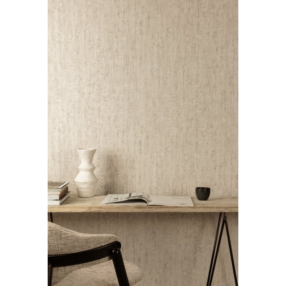 Dirty Beige Faux Paved Cement Print Non Woven Non-Pasted Textured Wallpaper 57 Sq. Ft.