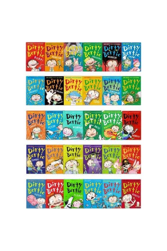 Dirty Bertie Series 1,2 & 3 Collection 30 Books Set(Book 1-30) (Worms!, Fleas!, Pants!, Burp!, Yuck!, Bogeys!, Mud!, Fetch!, Germs!, Fangs!, TOOTHY, RATS, SMASH, KISS, PONG, SCREAM, LOO, OUCH &amp