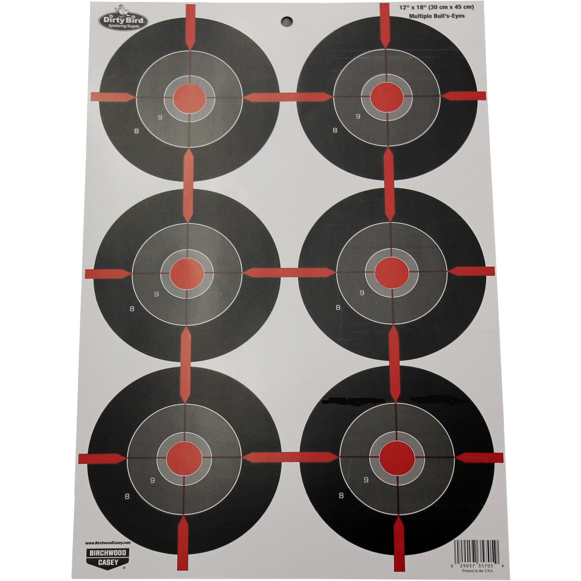 Birchwood Casey Non-Adhesive Dirty Bird Bull's-Eye Small Targets