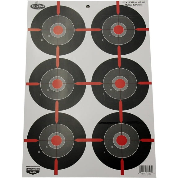 Birchwood Casey Non-Adhesive Dirty Bird 12"x18" Splattering Targets Practice Shooting for Indoor and Outdoor Use, 8 Pack