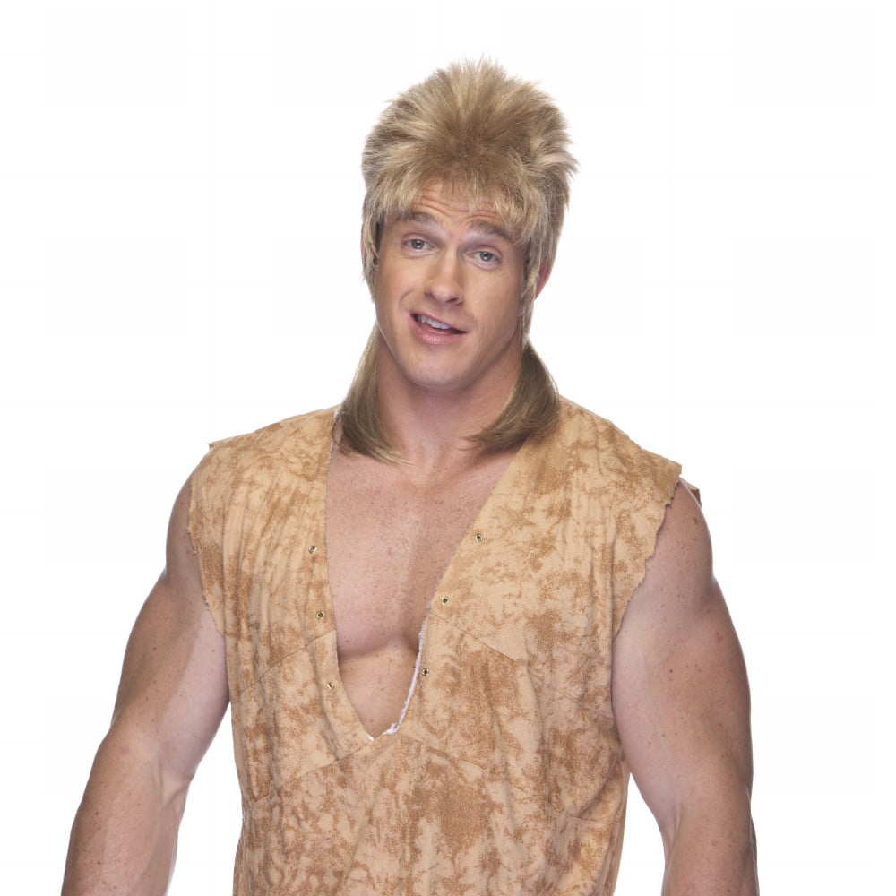 Dirty Blonde Tiger Mullet Deluxe Wig