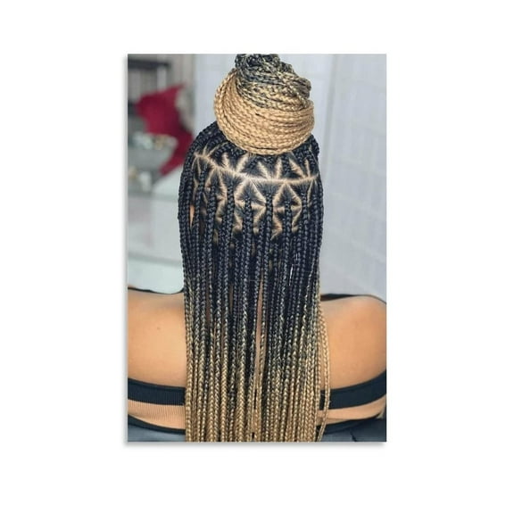 Dirty Braid Hair Style Poster Hair Salon Poster Frame Canvas Painting Posters and Prints Wall Art Pictures for Living Room Bedroom Decor