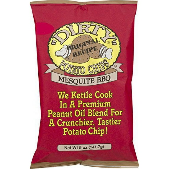 Dirty Brand Potato Chips 5-oz Bags (Pack of 6) (Mesquite BBQ)