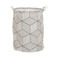 thumbnail image 1 of Dirty Clothes Basket with Handle – Linen Canvas + PE Coating Fabric Storage Bin, 17.71 in x 13.77 in x 0.78 in, Foldable Large Capacity Laundry Basket, 1 of 6