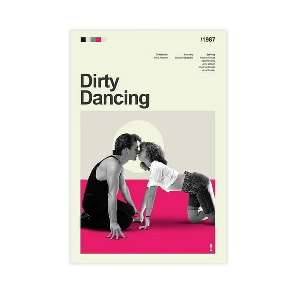 Dirty Dancing Movie Poster, Modern Vintage Movie Posters Canvas Poster for Living Room Bedroom Decor