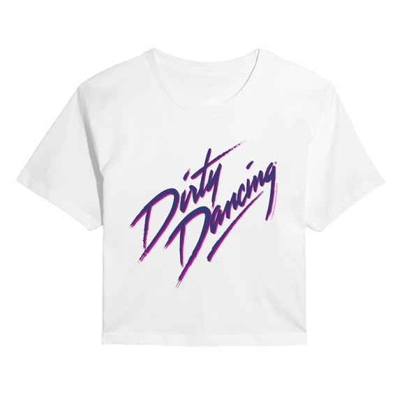 Dirty Dancing - Script Logo - Juniors Cropped Graphic T-Shirt