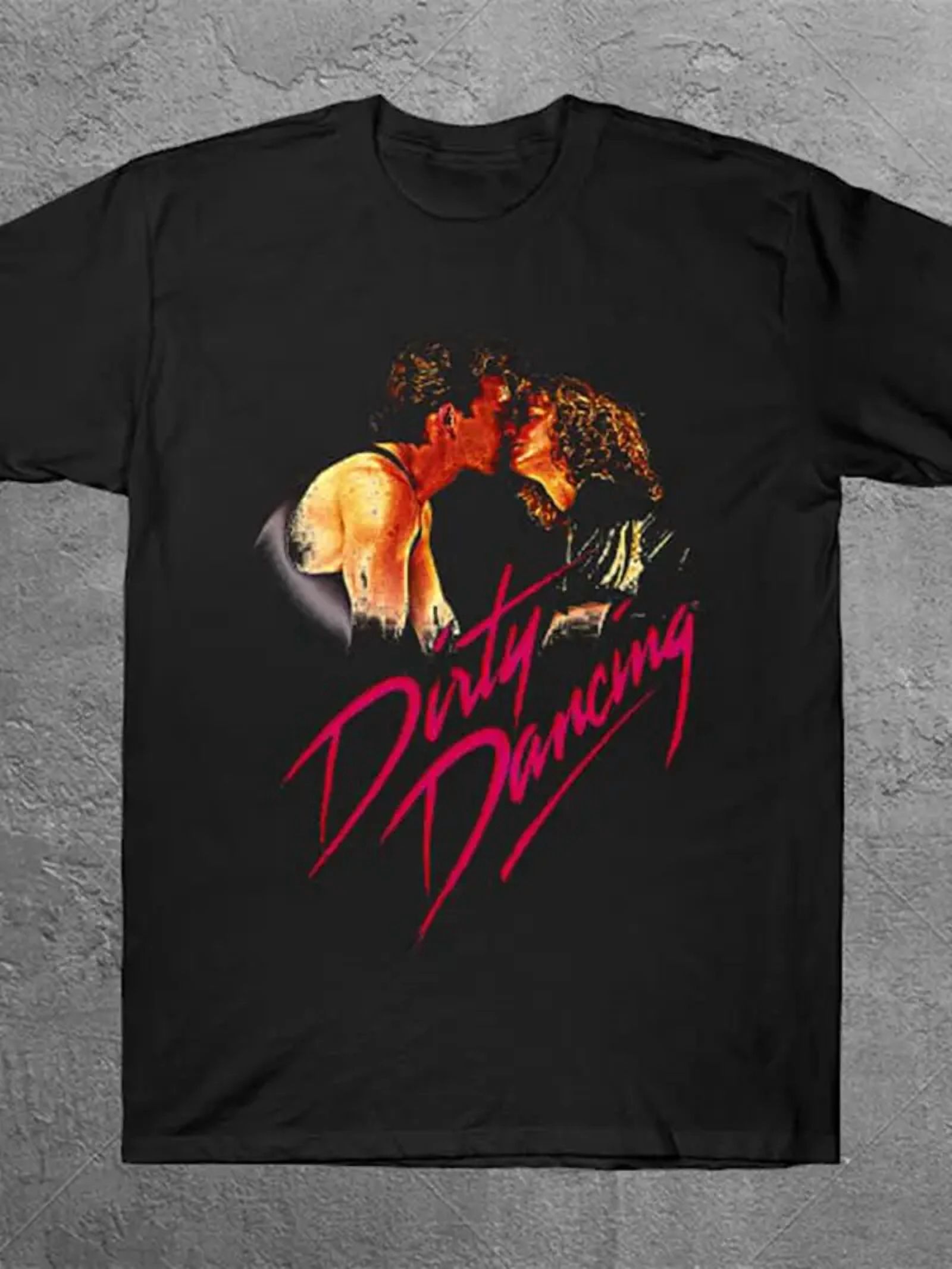 Black Novelty Couple Men Soft Cute Men O-Neck Casual Dirty Dancing T Shirt Patri