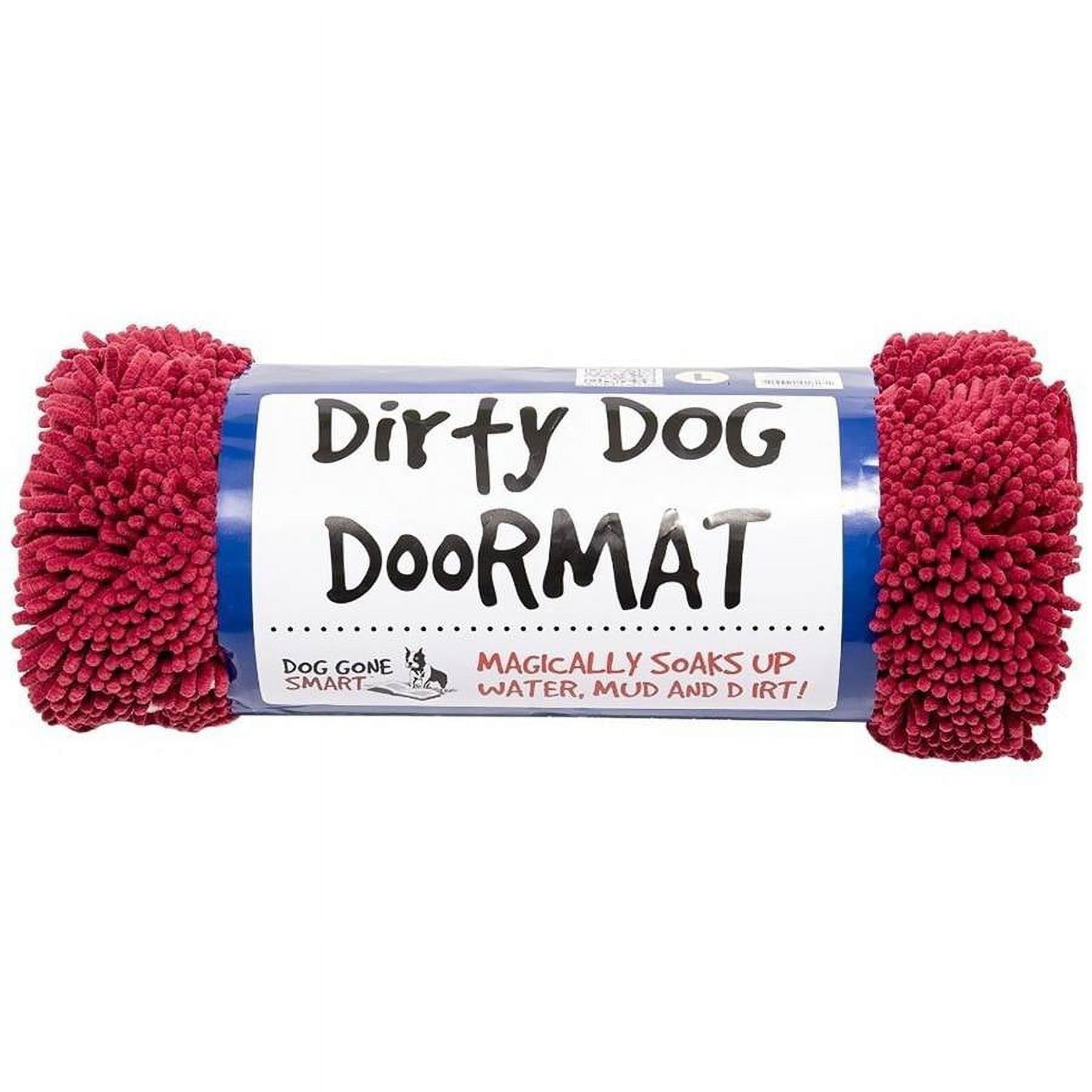 Dirty Dog Doormat, Large, Maroon 