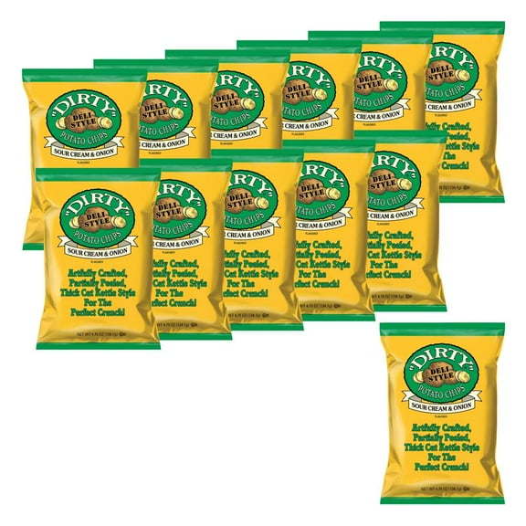 Dirty Gluten Free Sour Cream and Onion Chips 4.75 oz 12 pack
