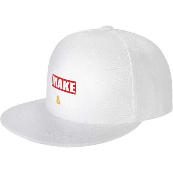 Dirty Hands Make Clean Money Flat Bill Hat for Men Women Funny Worker Baseball Cap Black Hip-Hop Hat