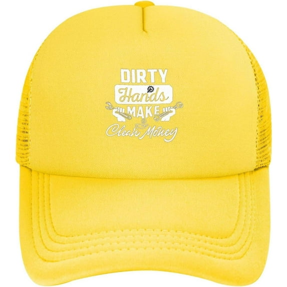Dirty Hands Make Clean Money Sandwich Cap Unisex Classic Baseball Capunisex Adjustable Casquette Dad Hat Natural