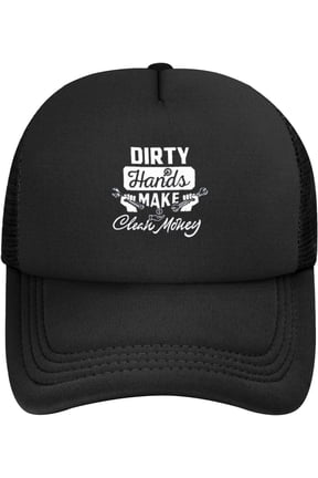 Dirty Hands Make Clean Money Sandwich Cap Unisex Classic Baseball Capunisex Adjustable Casquette Dad Hat Natural