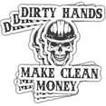 thumbnail image 1 of Dirty Hands Make Clean Money Sticker, Hardhat Stickers for Men Blue Collar, Heavy Equipment Sticker - Vinyl Stickers 3x3 for Laptop Water Bottle Phone Car Window Helmet (5x5inch3pcs(Bestselling)), 1 of 7