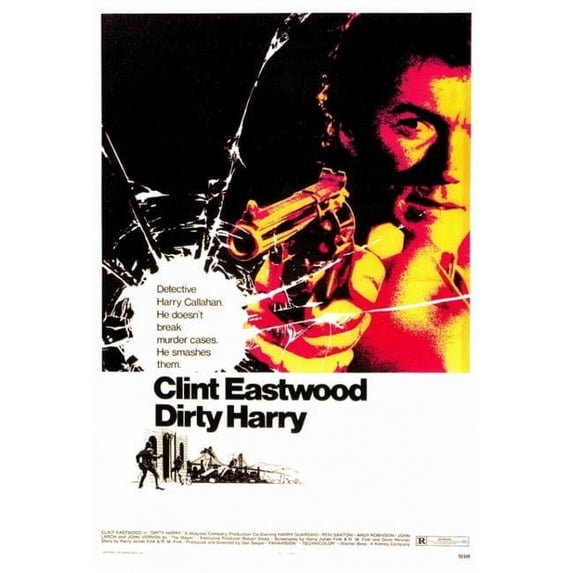 Dirty Harry Movie Poster Print, 27 x 40