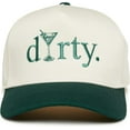 thumbnail image 1 of Dirty Hat, Funny Embroidered Trucker Cap with Martini Glass Design, Retro Snapback Hat for Women and Men, Playful Drinking Party Hat Gift, 1 of 5