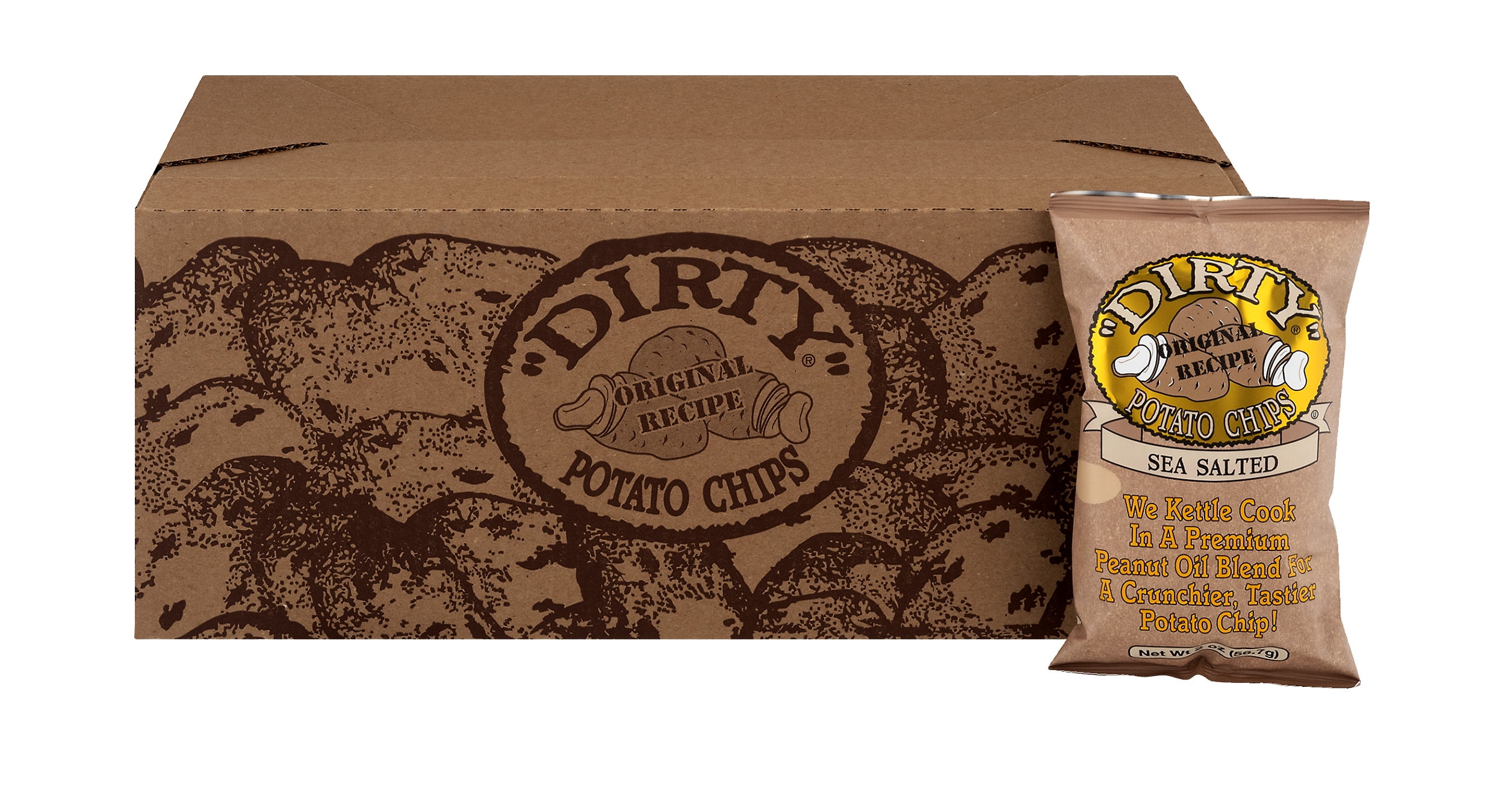 Dirty Kettle Chips, Sea Salted, 2 oz, 25 Count