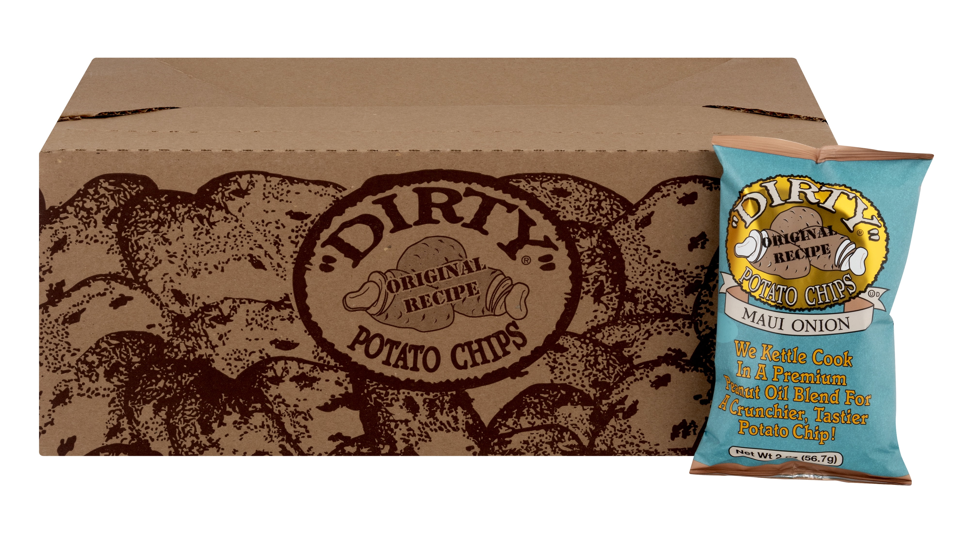 Dirty Kettle Potato Chips, Maui Onion, 25 Ct