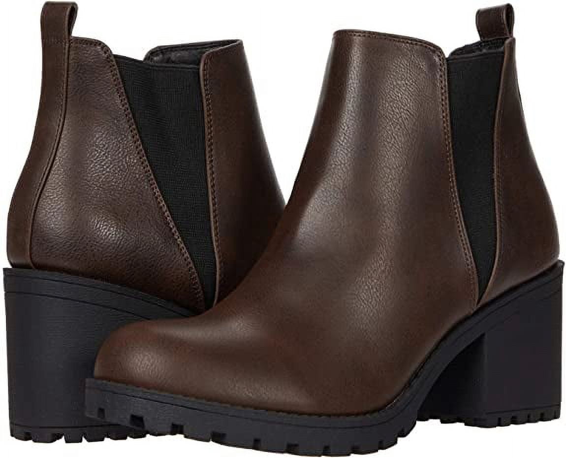 Dirty Laundry By Chinese Laundry Women's Lisbon Ankle Boot | Chelsea Style, Stacked Block Heel, Lug Sole, Black, Size 11