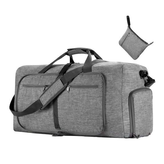 Dirty Laundry Travel Bag Foldable Large Size 24.2x10.5x13.4In with Shoe Compartment, Impermeable Oxford Cloth, Multipurpose for Camping & Weekend