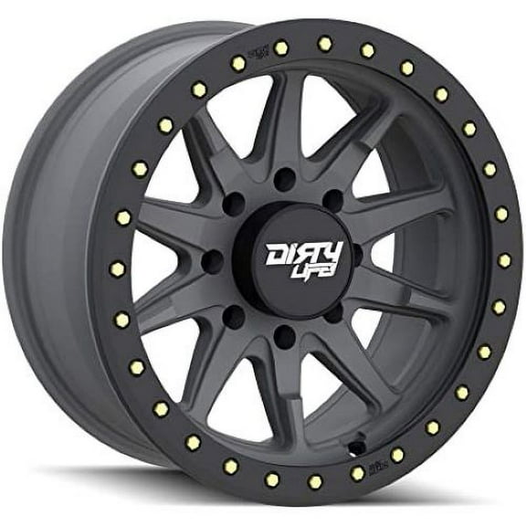 Dirty Life Dt-2-9304 17X9 5X127 -12Et 78.1Cb Matte Gunmetal W/Simulated Ring