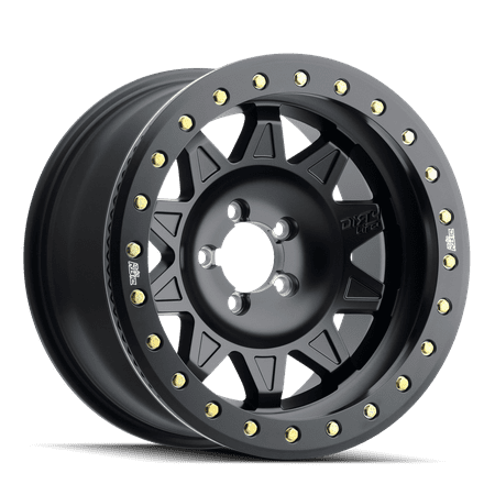 DIRTY LIFE ROADKILL-9302 14X7 99X999 13ET 79.4CB MATTE BLACK W/SIMULATED RING WHEEL