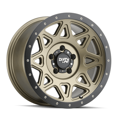 Dirty Life Theory-9305 18X9 5X127 0Et 78.1Cb Matte Gold W/Simulated Ring