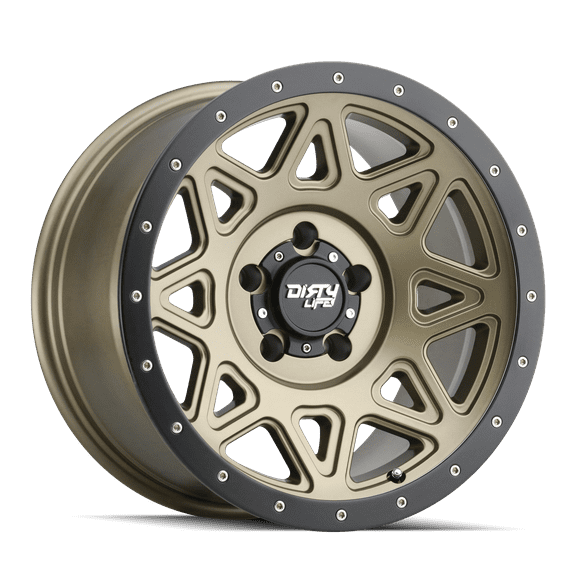 Dirty Life Theory-9305 20X9 5X127 0Et 78.1Cb Matte Gold W/Simulated Ring