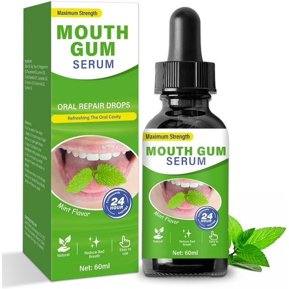 Gum Restore Drops, Gum Repair for Receding Gums & Stain Removal, Bad Breath Treatment for Adults, Oral Regrowth Treatment