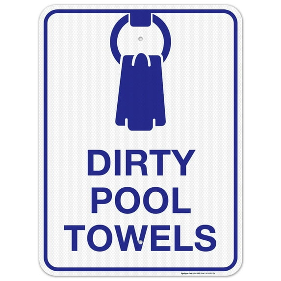 Dirty Pool Towels Sign, Pool Sign,