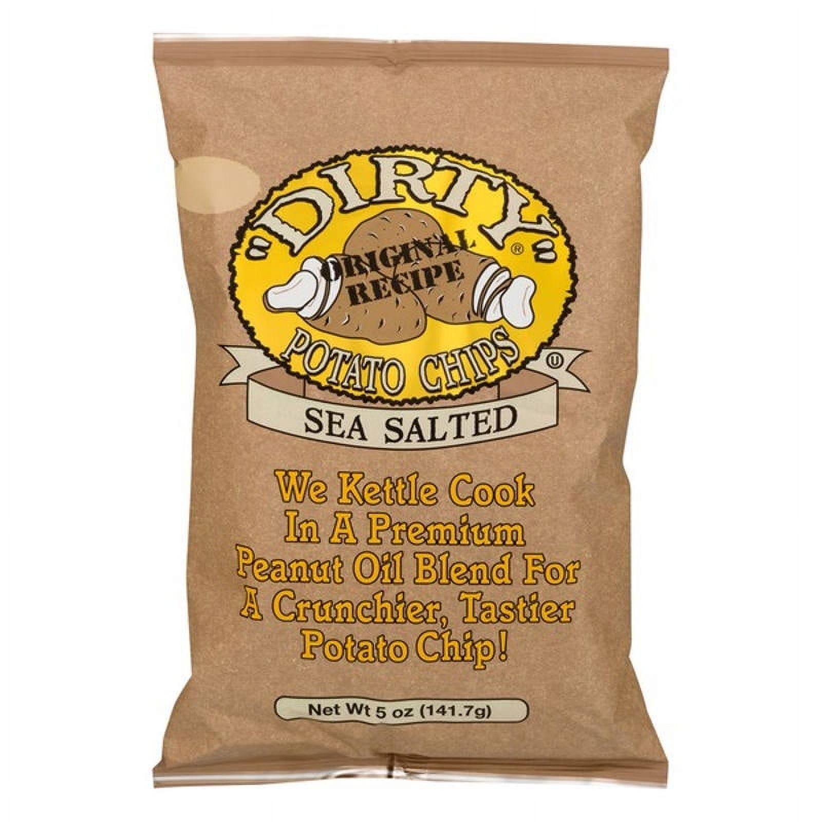 Dirty Potato Chips Sea Salt, 4.7 OZ 12 Pack