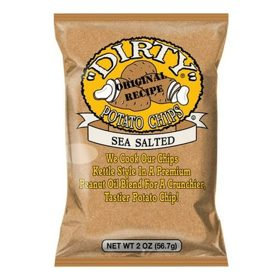 Dirty Potato Chips Kettle Cooked Gluten-Free Potato Chips, 2 oz, 25 Pack