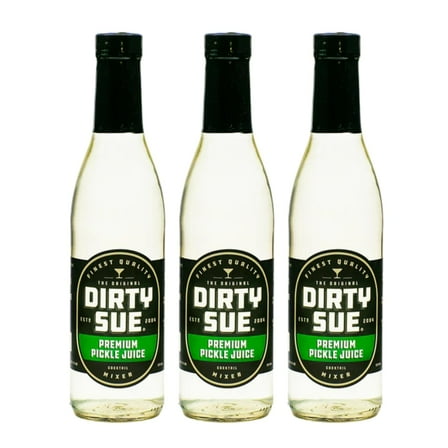 Dirty Sue Pickle Juice Cocktail Mixer 375 Ml Glass Bottle (3 Pack)